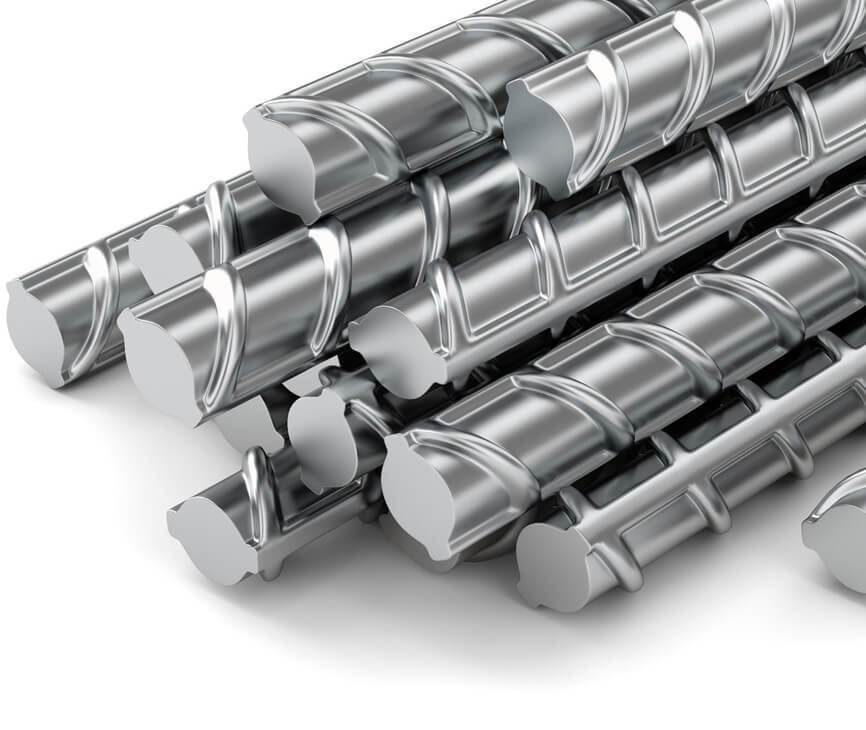 Barres d'armature en acier nervuré